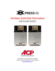 Acp Amana Commercial Xpress IQ ARX Series Quick Start Manual