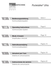 HumanTechnik Pocketalker Ultra Operating Instructions Manual