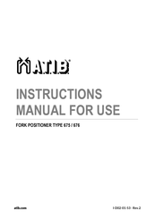 A.T.I.B. 676 Instruction Manual For Use