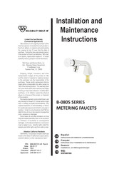T&S B-0805 Series Installation And Maintenance Instructions
