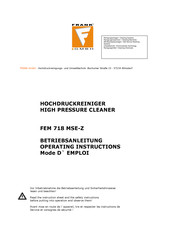 Frank FEM 718 MSE-Z Operating Instructions Manual
