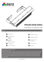 HERA Proline RGBW Series User Manual & Installation Manual