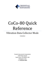 Crystal Instruments Coco-80 Quick Reference