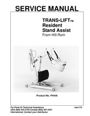 Hill-Rom TRANS-LIFT Resident Stand Assist Service Manual
