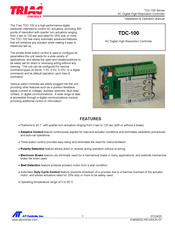 A-T Controls TRIAC TDC-100A Installation & Operation Manual