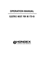 Honda Electronics HONDEX HE-773-Di Operation Manual