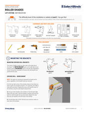 Selectblinds ROLLER SHADES Installation Manual