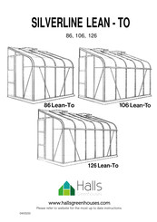 Halls SILVERLINE 86 LEAN TO Manual