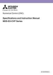 Mitsubishi Electric MDS-EX-CVP Series Technical Specification And Instruction Manual