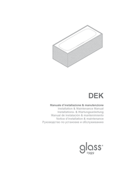 Glass 1989 DEK Installation & Maintenance Manual