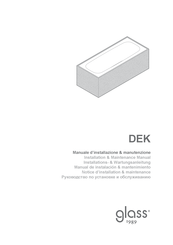 glass 1989 dek 185/85 Installation & Maintenance Manual