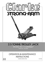 Clarke Strong-Arm CTJ2500QLP Operation & Maintenance Instructions Manual