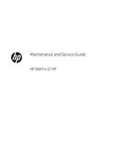 HP 268 Pro G1 MT Maintenance And Service Manual