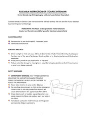 Big Furniture Warehouse Verona WINVERCHA Assembly Instruction