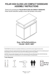 Big Furniture Warehouse POLAR G-POLSIDWHT Assembly Instructions Manual
