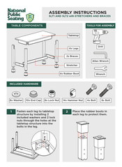National Public Seating SLT1 Assembly Instructions