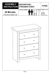 BIG FURNITURE WAREHOUSE Dorset X-KY003C Assembly Instruction Manual