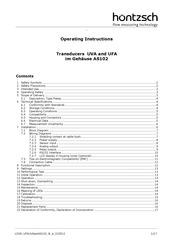 Hontzsch UVA Operating Instructions Manual
