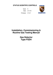 STATUS SCIENTIFIC CONTROLS FGD4 Installation, Commissioning & Routine Gas Testing Manual