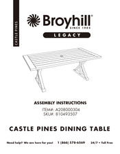 Broyhill Legacy Castle Pines Dining Table Assembly Instructions Manual