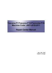 Ricoh J010 Repair Center Manual