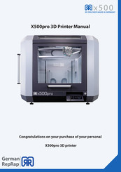 German RepRap X500pro Manual