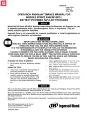 Ingersoll-Rand BP10PQ1 Operation And Maintenance Manual