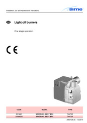 Sime 3513687 Installation, Use And Maintenance Instructions