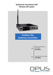 Opus Technologies OP-10STX Installation And User Manual