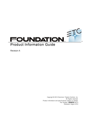 Etc Foundation Rigging Controller Product Information Manual
