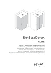 glass 1989 nonsolodoccia home 120/80 Installation, Operation & Maintenance Manual