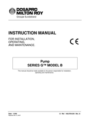 Dosapro Milton Roy G Series Instruction Manual