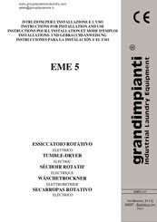 grandimpianti EME 5 Instructions For Installation And Use Manual