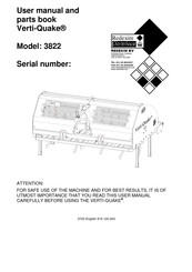 Redexim Verti-Quake 3822 User Manual And Parts Book