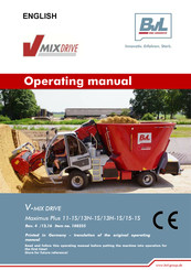 BVL V-MIX DRIVE Maximus Plus 13H-1S Operating Manual