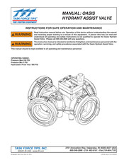 Task Force Tips OASIS HYDRANT ASSIST VALVE Instructions For Safe Operation And Maintenance