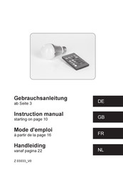 Maxx-world Magic Lighting Instruction Manual