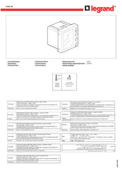 LEGRAND 0 663 40 Quick Manual