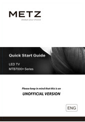 Metz MTB7000 Series Quick Start Manual