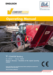 BVL V-COMFORT Bedding 1500 Operating Manual