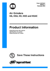 Ingersoll-Rand HA120RP1045C Product Information
