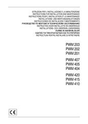 DAB PUMPS PWM 405 Instruction For Installation And Maintenance