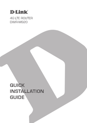 D-Link DWR-M920 Quick Installation Manual