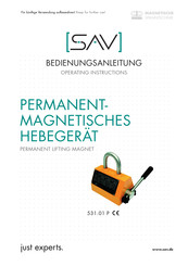 Sav 531.01 P Operating Instructions Manual
