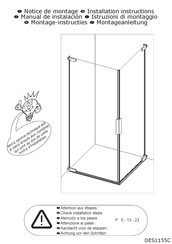 Kinedo Kinequartz Equerres A/P Installation Instructions Manual
