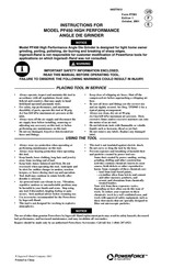 Ingersoll-Rand Power Force PF450 Instructions Manual