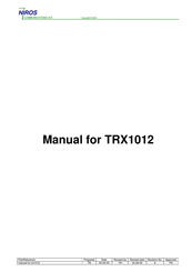 NIROS TRX1012B Manual