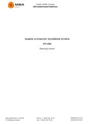MSA ITS-1004 Operating Manual