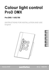 Sentiotec 1-052-786 Instructions For Installation And Use Manual