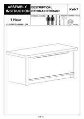 BIG FURNITURE WAREHOUSE KY047 Assembly Instruction Manual